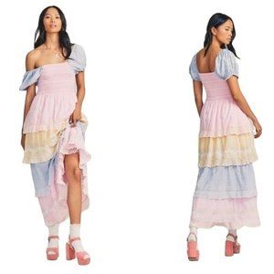 SALE! 🆕LoveShackFancy Capella Maxi Dress Ambrosia Garden Pastel Tiered Size M